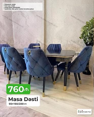 Masa Dəsti – 90×160/200 sm - Açılan mexanizmli masa: ölçü 90×160 sm