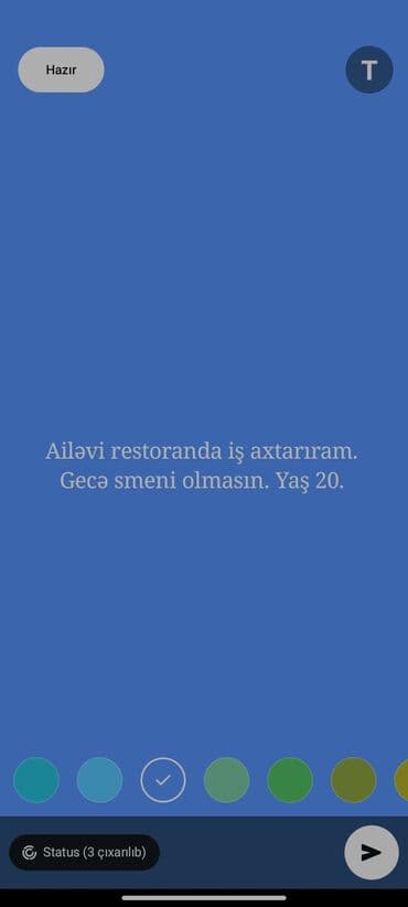 derzi iş: Ofisiant. Təcrübəsiz — 1