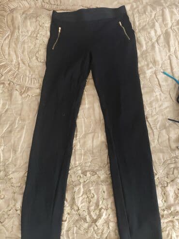 Qadın şalvar-leginq hibridi - Rəng: qara - Kəsim: dar/streç, balaq