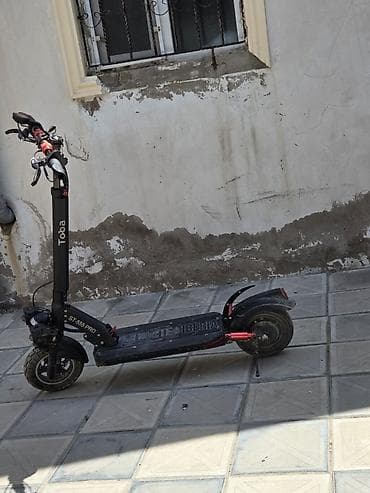 samokat scooter: Elektrik skuter – Toba ST-555 Pro - Güclü ikili ön farlar: gecə və — 2
