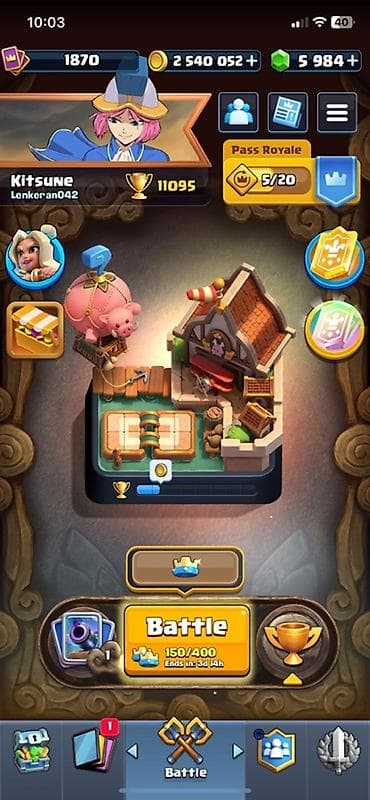 Clash Royale hesabı - Kral Səviyyəsi: 16 (Max Level) - Kral nişanı — 6
