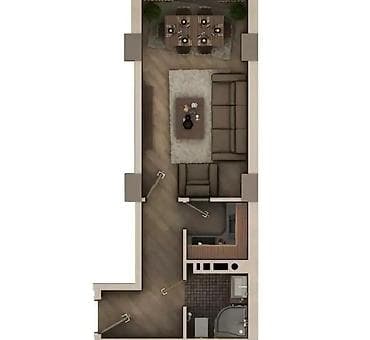 kiraye neftciler: 1 otaqlı, Yeni tikili, 28 kv. m — 6