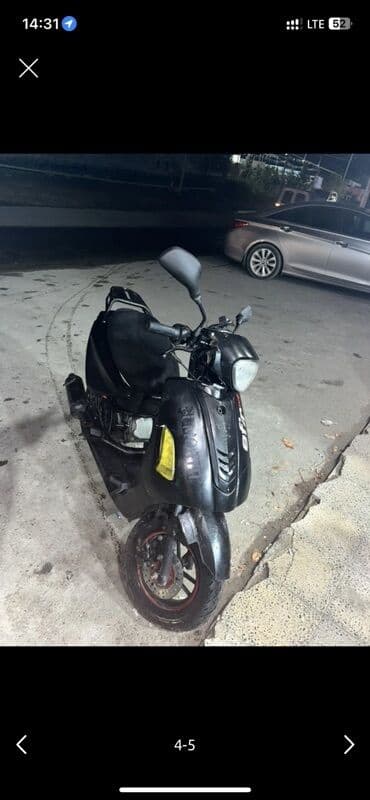 купить мопед бу: Qara rəngli şəhər skuter/moped Xüsusiyyətlər: - Rəng: mat/qara - Ön — 1