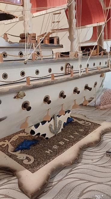 2107 modeli: Böyük dekorativ yelkənli gəmi maketi - Təxminən 1.30–1.50 m uzunluqda — 7