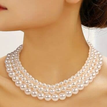 helix original цена в оше: Üçqat incili boyunbağı - Dizayn: 3 qat klassik mirvari sıra, hər qatın — 3