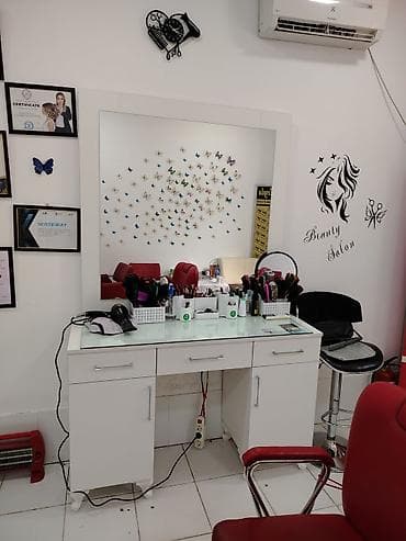 divar rəfləri: Geniş güzgülü vizaj/stilist masası dəsti - Dəst: iri divar güzgüsü + — 3