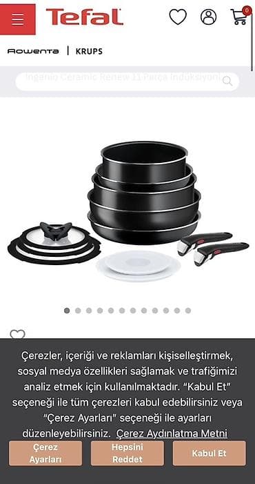 Qazan, rəng - Qara, Antipriqar, Tefal — 2