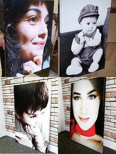 divar portretleri: Şəxsi fotoların kanvas tabloya çevrilməsi xidməti - İstənilən şəxsi — 3