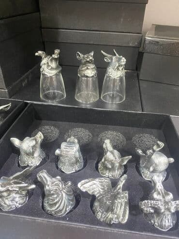 alçivan fiqurları: Rümkalar, rəng - Boz, Şüşə, 12 ədədli dəst — 1