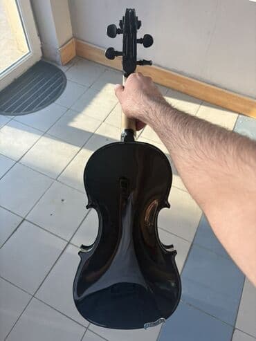 чехлы для скрипки: Qara klassik skripka dəsti - Korpus: parlaq qara laklı, f-deşikli — 5