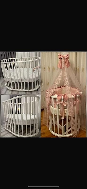 Uşaq mebeli: Oğlan və qız üçün, Yumru, Beşik, Dəst ilə, Matras ilə, Yellənmə mexanizm ilə — 1