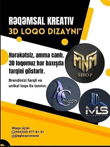 grafik dizayner: Peşəkar yanaşma. Güclü vizual. Yadda qalan brend. ✔️ Brendinizə uyğun — 1