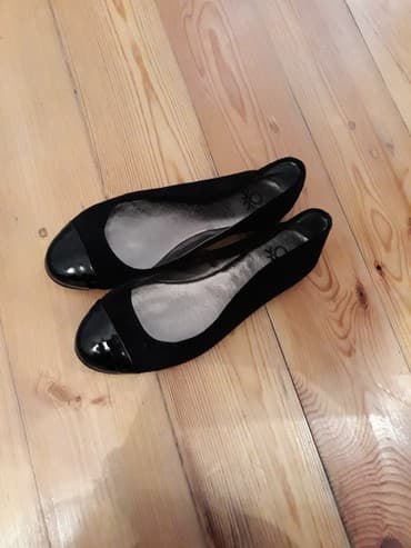 женские классические туфли на танкетке: Туфли, Размер: 38, цвет - Черный, Б/у — 2