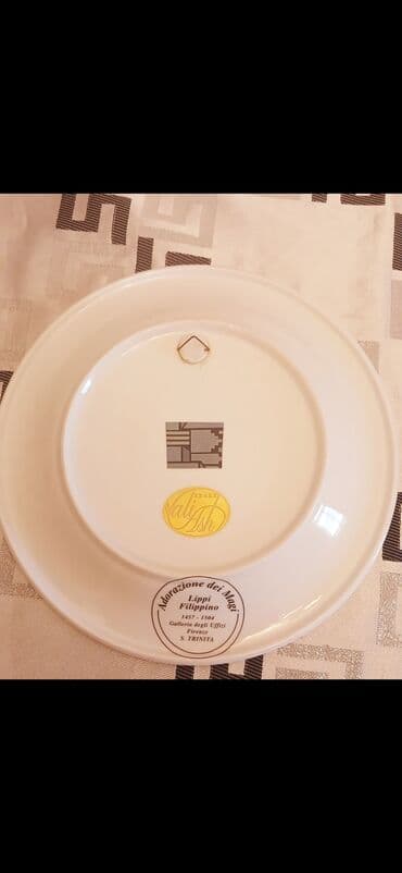 Блюда для тортов и сладостей: Тарелки, 1 шт., цвет - Золотой, Керамика, Италия — 2