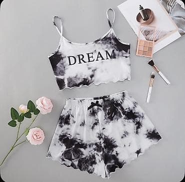 Qadın pijama dəsti – 2 hissəli - Dizayn xüsusiyyətləri: incə askılar