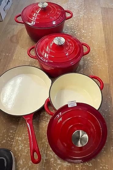 buxar qazan: Qazan, rəng - Qırmızı, Çuqun — 4