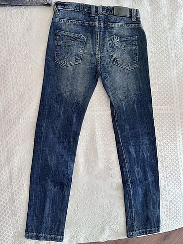 deri salvar: Uşaq üçün “Slim Fit” cins şalvar - Model: Slim Fit, dar kəsim - Rəng — 2