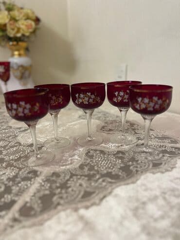 Çaydanlar və qəhvədanlar: Fincanlar, rəng - Qırmızı — 1