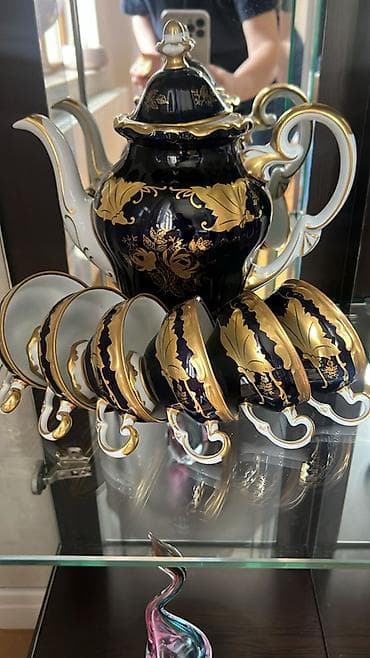 versace servis: Nahar dəsti, rəng - Qızılı, Farfor — 1