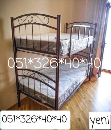 tek çarpayı: Oğlan və qız üçün, Yeni, Çarpayı, Matras ilə, Siyirməsiz — 4