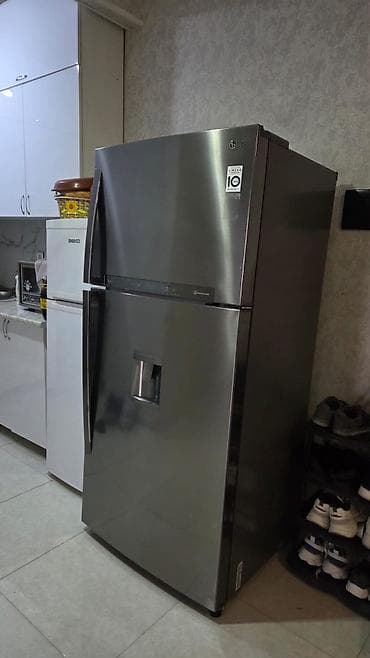 İşlənmiş 2 qapılı LG Soyuducu Satılır, rəng - Gümüşü, Dispenserli