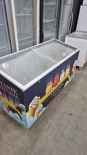 Dondurma vitrini/şkaf-dondurucu - Üstü şüşə sürgülü qapaqlıdır –