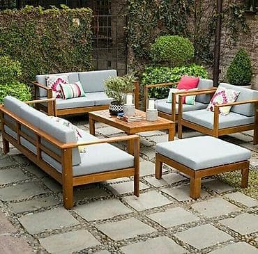 Bağ/veranda üçün taxta mebel dəstləri - Material: təbii ağac lalafo.az -da Bağ/veranda üçün taxta mebel dəstləri - Material: təbii ağac