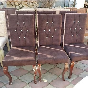 ofis oturacagi: Yumuşaq oturacaqlı taxta stullar - Klassik dizayn: yüksək bel, romb — 2