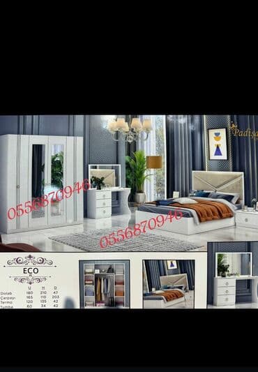 mətbəx masa dəsti: İkinəfərlik çarpayı, 2 tumba, Azərbaycan, Yeni — 26