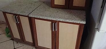 2 qapili dolablar: Mətbəx dolabı dəsti - Tərkib: 3 aşağı modullu şkaf + 1 hündür şkaf - — 3