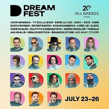 2 bilet 26 iyul sektor:B0 sira:24 yer:3,4 DREAM FEST – Sea Breeze-də lalafo.az -da 2 bilet 26 iyul sektor:B0 sira:24 yer:3,4 DREAM FEST – Sea Breeze-də