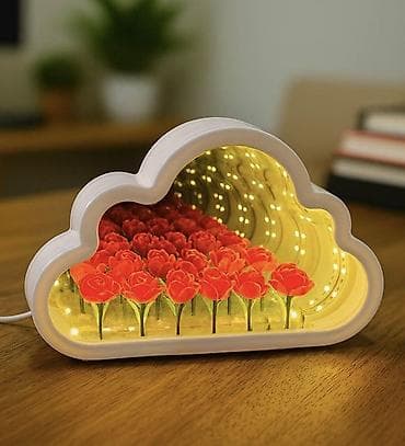 stolüstü işıq: Bulud formalı dekorativ LED masa lampası - Dizayn: Bulud silueti olan — 9