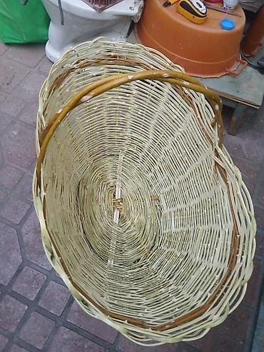 bamboo tekstil: Bambuk söyüd toxunma səbət satilir - Material: təbii toxunma (söyüd/ — 3