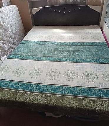 İşlənmiş, İkinəfərlik çarpayı, Bazasız, Matras ilə, Siyirməsiz — 2