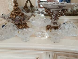 вазы для фруктов и конфет: Xrustallar satilir. Gencede Təsvir: - Şık vitrin və süfrələr üçün — 1