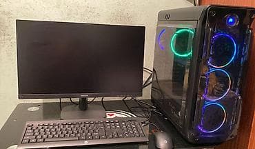 Kompüter və noutbuk aksesuarları: Gaming masaüstü kompüter – RGB işıqlı şüşə ön panel və yan panel — 4