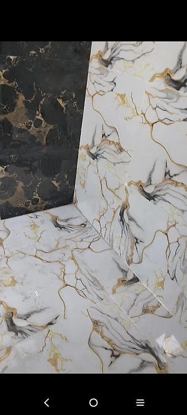 gence qapi: Mərmər naxışlı divar və döşəmə panelləri - Material: yüksək parlaq — 1