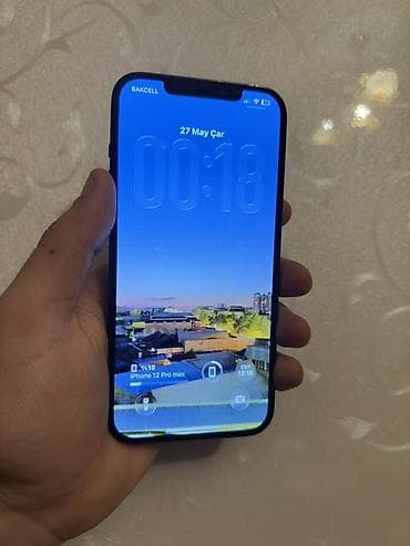 iphone 13 pro dubay: IPhone 12 Pro Max, 256 GB, Pacific Blue, Simsiz şarj, Face ID, Sənədlərlə — 5