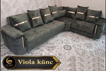 Künc divan, Yeni, Açılan, Bazalı, Vеlur parça, Şəhərdaxili pulsuz çatdırılma