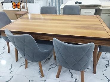 Qonaq otağı üçün, Açılan, Dördbucaq masa, 6 stul