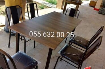 stol stul işlenmiş: Yeni, Künc masa, Açılmayan, Stullar ilə, Metal, Azərbaycan — 2