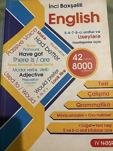 Məhsul: “English” dərs vəsaiti – İnci Baxşəlili Təyinat: 5-6-7-8-ci