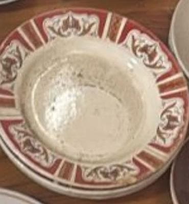 hamam traplari: Boşqablar, 1 əd, rəng - Qırmızı, Keramika — 1