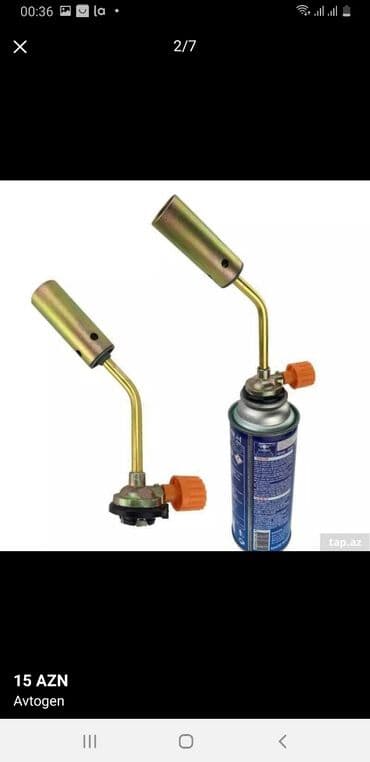 Avtogen: Avtogen 1300•C istilik verme qabiliyyeti var 🔺Xüsusi zakaz verilmiş — 2