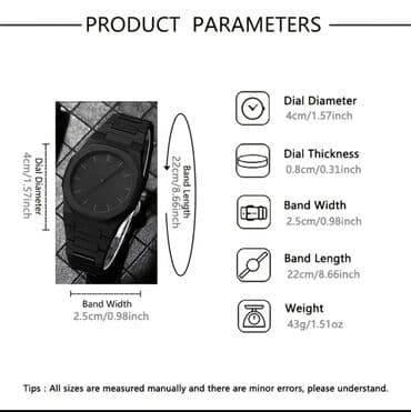 Alfa Romeo: Minimalist dizayna sahib qara qol saatı - Üslub: tam qara, mat səth — 2