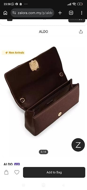 Gəmiricilər: Aldo qadın çantaları – 2 model 1) Aldo satən clutch - Rəng: tünd — 5