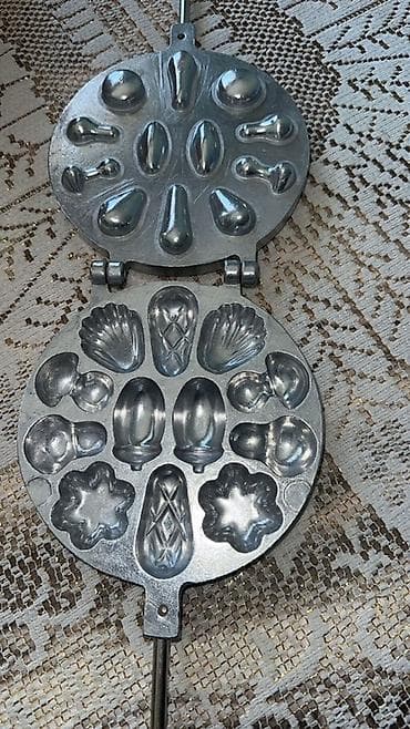 bronza fiqur: Şirniyyət qəlibləri, rəng - Gümüşü, Metal, Fiqur — 1