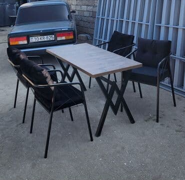 стол для балкона: Для гостиной, Новый, Нераскладной, Квадратный стол, 4 стула — 11