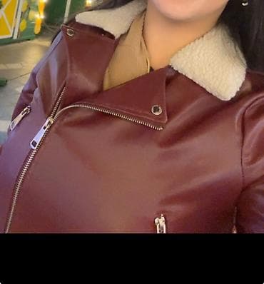 Təcili Satıram ‼️2 dəfə Geyinilib.Bordo rəngli qadın dərimsi gödəkçə