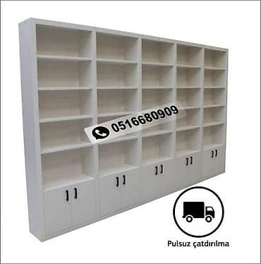 Mağaza üçün vitrin və mebellərin yığılması